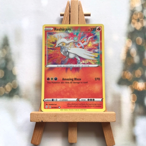 Thẻ hình Pokemon Reshiram 017/072 - Lá bài lẻ Shining Fates Amazing Rare tiếng Anh chính hãng