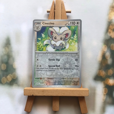 Thẻ hình Pokemon Cinccino 137/162 - Lá bài lẻ Temporal Forces Uncommon Reverse Holo tiếng Anh chính hãng
