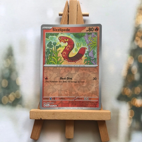 Thẻ hình Pokemon Sizzlipede 036/162 - Lá bài lẻ Temporal Forces Common Reverse Holo tiếng Anh chính hãng