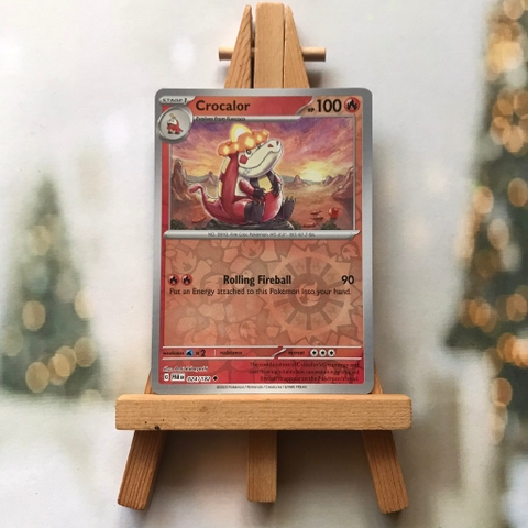 Thẻ hình Pokemon Crocalor 024/182 - Lá bài lẻ Paradox Rift Uncommon Reverse Holo tiếng Anh chính hãng