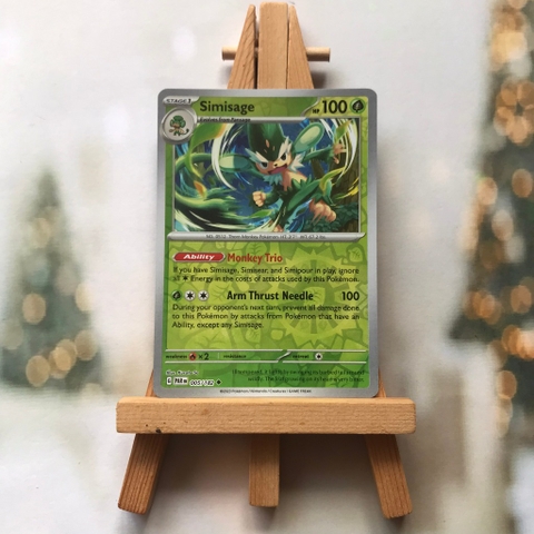 Thẻ hình Pokemon Simisage 005/182 - Lá bài lẻ Paradox Rift Uncommon Reverse Holo tiếng Anh chính hãng