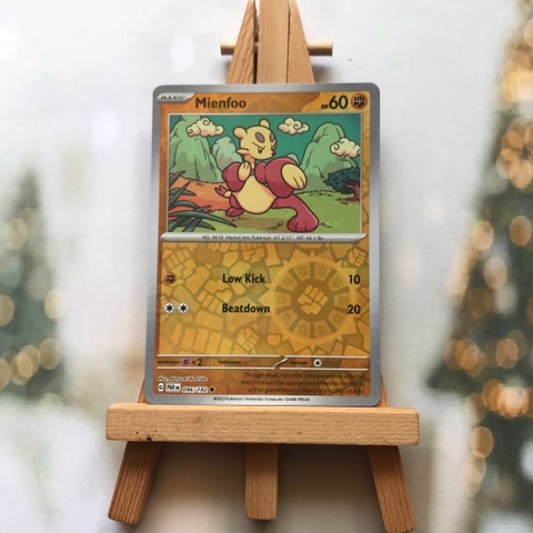 Thẻ hình Pokemon Mienfoo 096/182 - Lá bài lẻ Paradox Rift Common Reverse Holo tiếng Anh chính hãng