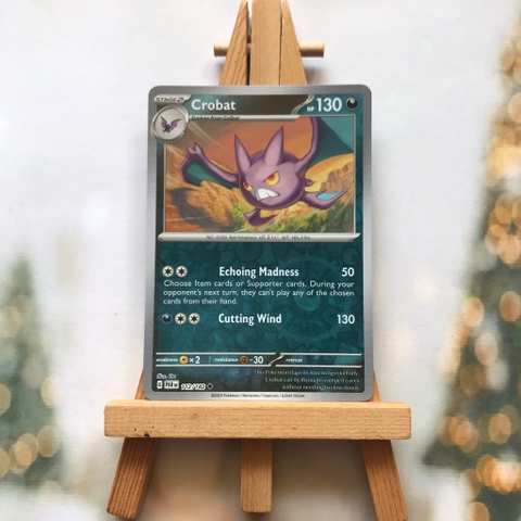 Thẻ hình Pokemon Crobat 112/182 - Lá bài lẻ Paradox Rift Uncommon Reverse Holo tiếng Anh chính hãng