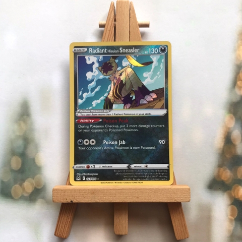 Thẻ hình Pokemon Radiant Hisuian Sneasler 123/196 - Lá bài Sword & Shield: Lost Origin Radiant Rare tiếng Anh chính hãng