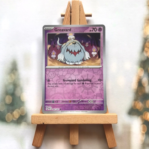 Thẻ hình Pokemon Greavard 042/091 - Lá bài lẻ Paldean Fates Common Reverse Holo tiếng Anh chính hãng