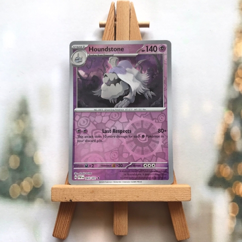 Thẻ hình Pokemon Houndstone 043/091 - Lá bài lẻ Paldean Fates Holo Rare Reverse Holo tiếng Anh chính hãng
