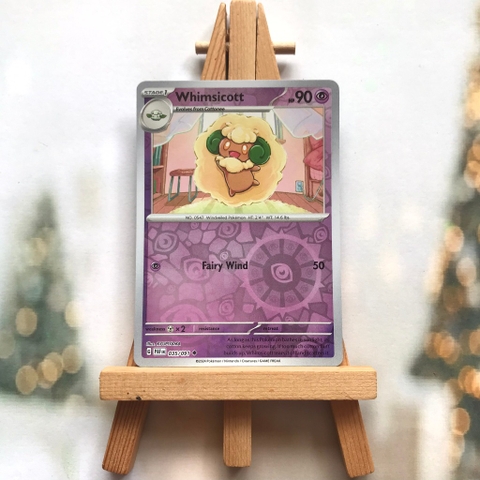 Thẻ hình Pokemon Whimsicott 035/091 - Lá bài lẻ Scarlet&Violet: Paldean Fates Uncommon Reverse Holo tiếng Anh chính hãng