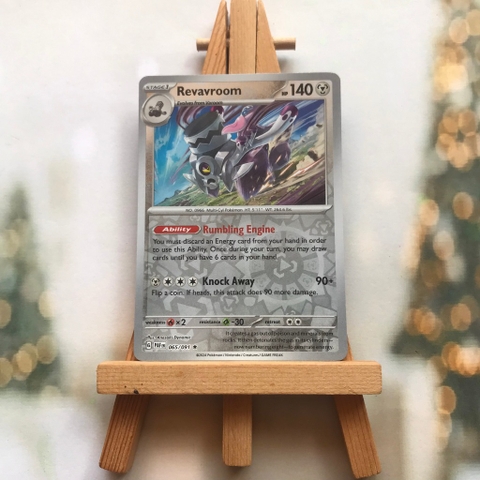 Thẻ hình Pokemon Revavroom 065/091 - Lá bài lẻ Paldean Fates Holo Rare Reverse Holo tiếng Anh chính hãng