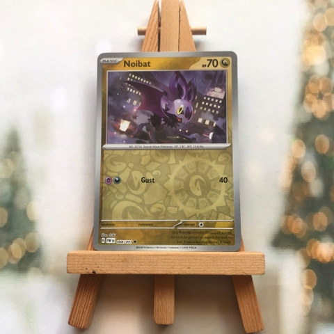 Thẻ hình Pokemon Noibat 068/091 - Lá bài lẻ Paldean Fates Common Reverse Holo tiếng Anh chính hãng
