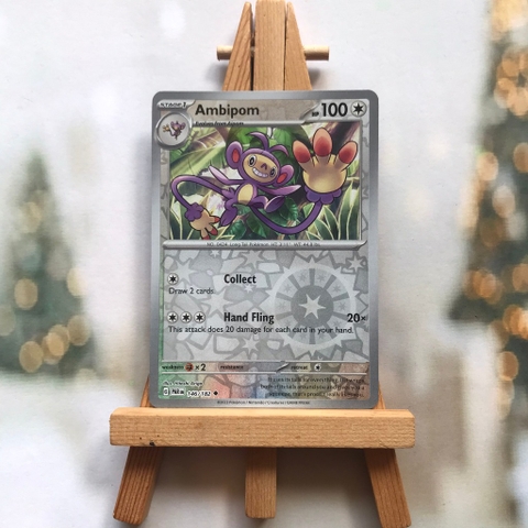 Thẻ hình Pokemon Ambipom 146/182 - Lá bài lẻ Paradox Rift Uncommon Reverse Holo tiếng Anh chính hãng