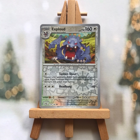 Thẻ hình Pokemon Exploud 150/182 - Lá bài lẻ Paradox Rift Uncommon Reverse Holo tiếng Anh chính hãng
