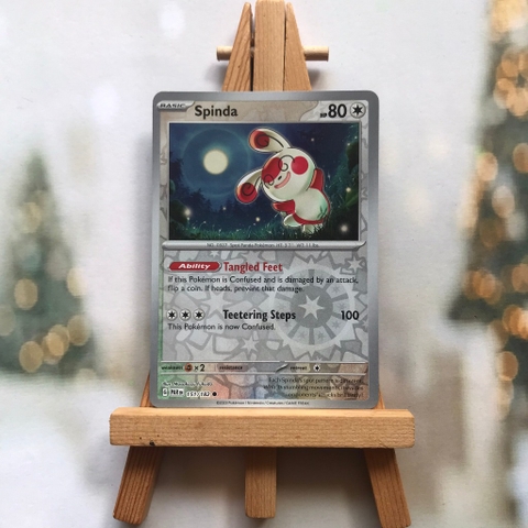 Thẻ hình Pokemon Spinda 151/182 - Lá bài lẻ Paradox Rift Common Reverse Holo tiếng Anh chính hãng