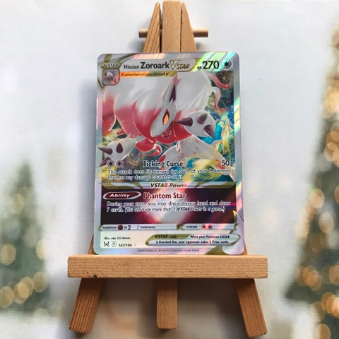 Thẻ hình Pokemon Hisuian Zoroark VSTAR 147/196 - Lá bài lẻ Lost Origin Ultra Rare tiếng Anh chính hãng