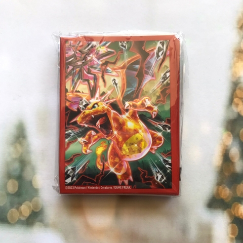 01 Gói lẻ 65 Sleeve hình Charizard EX lấy từ hộp Charizard ex Premium Collection Exclusive Pokemon Chính hãng