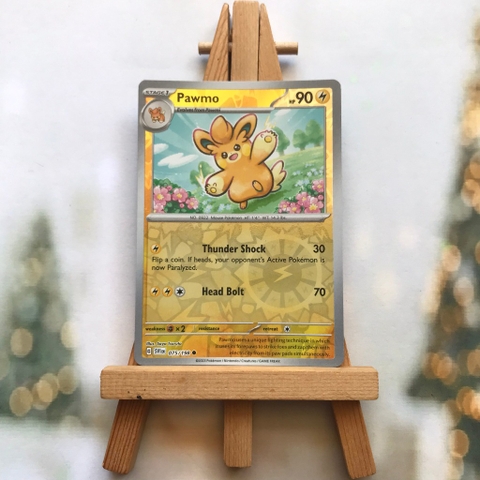 Thẻ hình Pokemon Pawmo 075/198 - Lá bài lẻ Scarlet & Violet Base Set Common Reverse Holo tiếng Anh chính hãng
