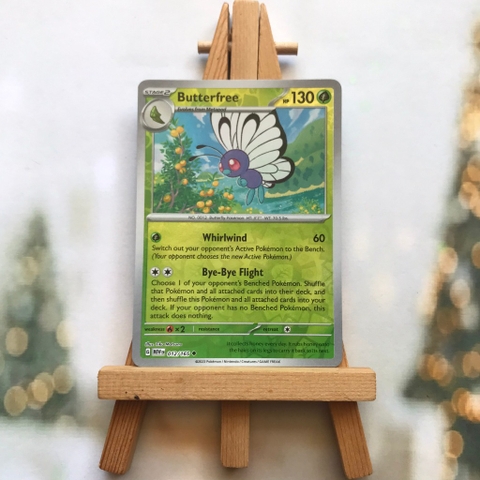 Thẻ hình Pokemon Butterfree 012/165 - Lá bài lẻ Scarlet & Violet 151 Uncommon Reverse Holo tiếng Anh chính hãng