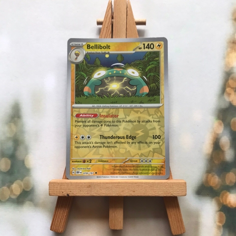 Thẻ hình Pokemon Bellibolt 078/197 - Lá bài lẻ Obsidian Flames Reverse Holo tiếng Anh chính hãng