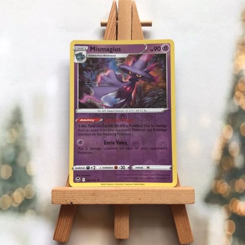 Thẻ hình Pokemon Mismagius 064/195 - Lá bài lẻ Sword & Shield: Silver Tempest Rare Reverse Holo tiếng Anh chính hãng
