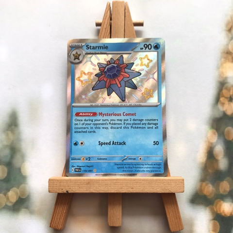 Thẻ hình Pokemon Starmie 119/091 - Lá bài lẻ Paldean Fates Shiny Rare tiếng Anh chính hãng