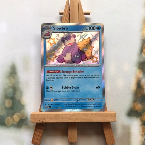 Thẻ hình Pokemon Slowbro 117/091 - Lá bài lẻ Paldean Fates Shiny Rare tiếng Anh chính hãng