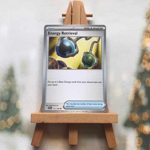 Thẻ hình Pokemon Energy Retrieval 171/198 - Lá bài lẻ Scarlet & Violet Base Set Common tiếng Anh chính hãng