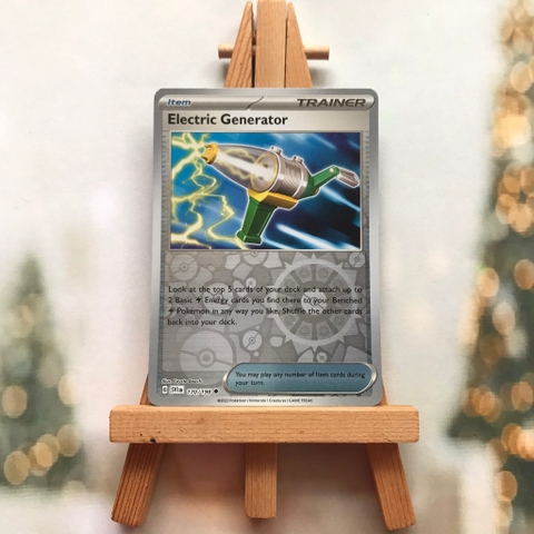 Thẻ hình Pokemon Electric Generator 170/198 - Lá bài lẻ Scarlet & Violet Base Set Reverse Holo tiếng Anh chính hãng