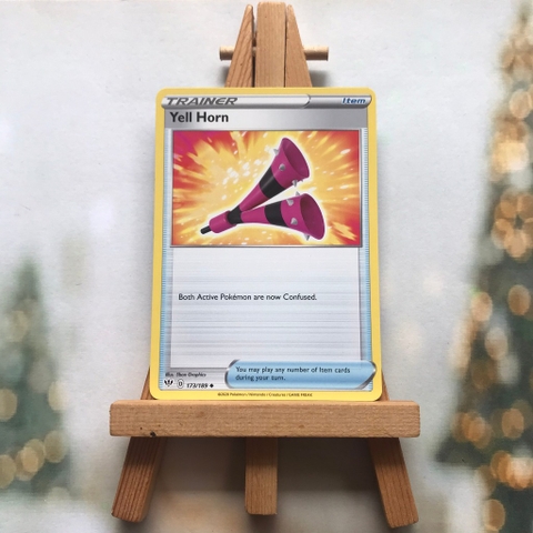 Thẻ hình Pokemon Yell Horn 173/189 - Lá bài lẻ Darkness Ablaze Uncommon Reverse Holo tiếng Anh chính hãng