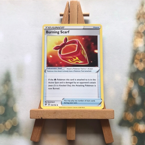 Thẻ hình Pokemon Burning Scarf 155/192 - Lá bài lẻ Rebel Clash Uncommon tiếng Anh chính hãng