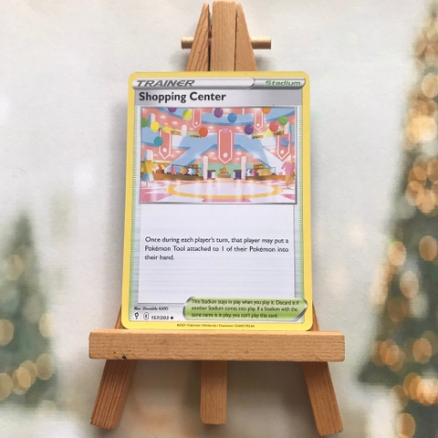 Thẻ hình Pokemon Shopping Center 157/203 - Lá bài lẻ Evolving Skies Uncommon Reverse Holo tiếng Anh chính hãng