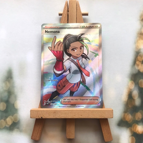 Thẻ hình Pokemon Nemona 229/091 - Lá bài Scarlet & Violet Paldean Fates Illustration Rare tiếng Anh chính hãng