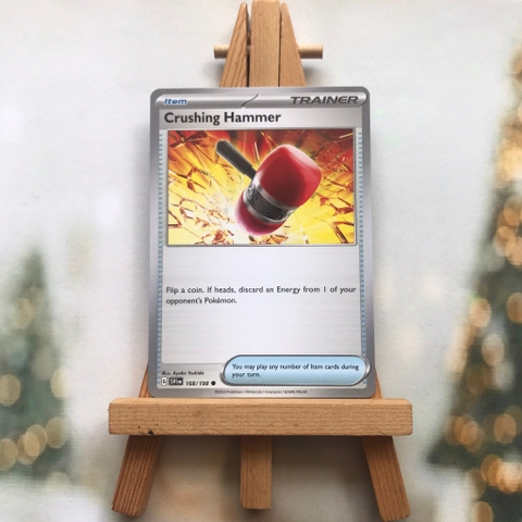Thẻ hình Pokemon Crushing Hammer 168/198 - Lá bài Scarlet & Violet Base Set Common Reverse Holo tiếng Anh chính hãng