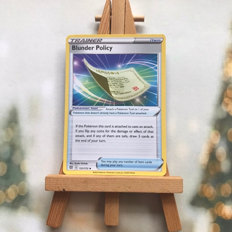 Thẻ hình Pokemon Blunder Policy 131/172 - Lá bài lẻ Uncommon tiếng Anh chính hãng