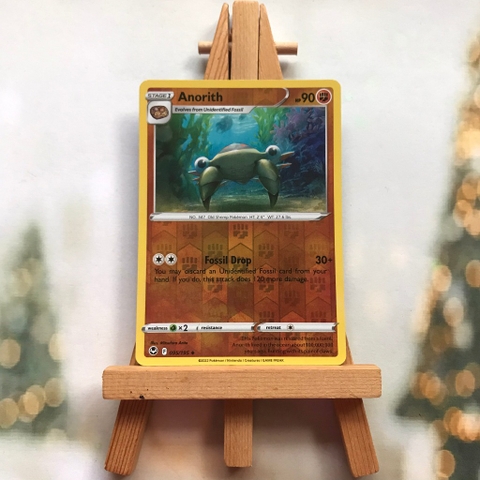 Thẻ hình Pokemon Anorith 095/195 - Lá bài lẻ Sword & Shield: Silver Tempest Reverse Holo tiếng Anh chính hãng