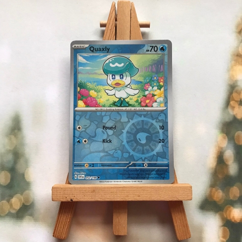 Thẻ hình Pokemon Quaxly 052/198 - Lá bài lẻ Scarlet & Violet Base Set Common Reverse Holo tiếng Anh chính hãng