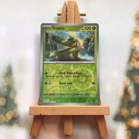 Thẻ hình Pokemon Tropius 007/198 - Lá bài lẻ Scarlet & Violet Base Set Reverse Holo tiếng Anh chính hãng