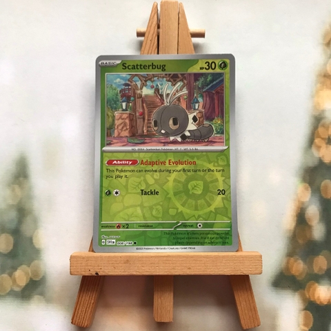 Thẻ hình Pokemon Scatterbug 008/198 - Lá bài lẻ Scarlet & Violet Base Set Common Reverse Holo tiếng Anh chính hãng