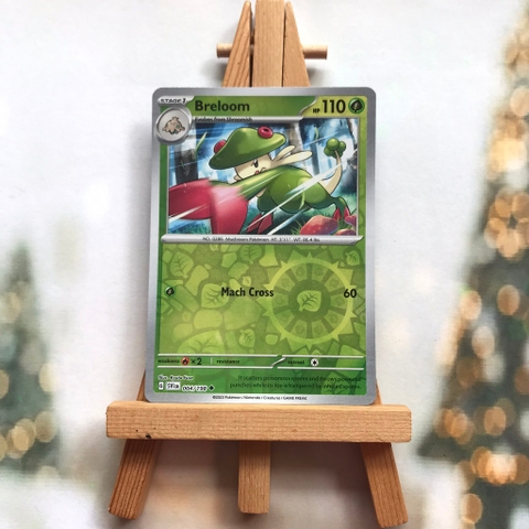 Thẻ hình Pokemon Breloom 004/198 - Lá bài lẻ Scarlet & Violet Base Set Uncommon Reverse Holo tiếng Anh chính hãng