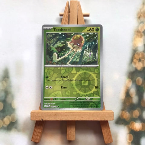 Thẻ hình Pokemon Toedscool 025/198 - Lá bài lẻ Scarlet & Violet Base Set Common Reverse Holo tiếng Anh chính hãng