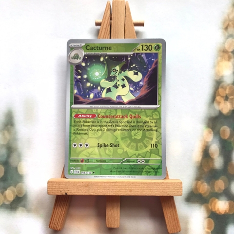 Thẻ hình Pokemon Cacturne 006/198 - Lá bài lẻ Scarlet & Violet Base Set Uncommon Reverse Holo tiếng Anh chính hãng