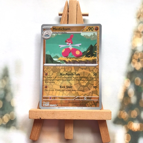 Thẻ hình Pokemon Medicham 111/198 - Lá bài lẻ Scarlet & Violet Base Set Uncommon Reverse Holo tiếng Anh chính hãng