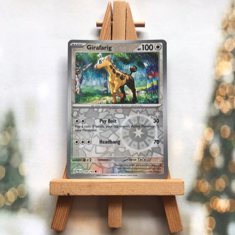 Thẻ hình Pokemon Girafarig 154/193 - Lá bài lẻ Scarlet & Violet: Paldea Evolved Common Reverse Holo tiếng Anh chính hãng