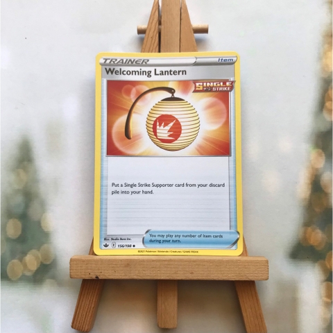 Thẻ hình Pokemon Welcoming Lantern 156/198 - Lá bài lẻ Sword & Shield: Chilling Reign Uncommon tiếng Anh chính hãng