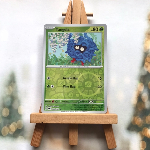 Thẻ hình Pokemon Tangela 001/167 - Lá bài Scarlet & Violet: Twilight Masquerade Common Reverse Holo tiếng Anh chính hãng