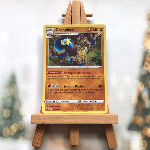 Thẻ hình Pokemon Grapploct 092/198 - Lá bài lẻ Sword & Shield: Chilling Reign Holo Rare tiếng Anh chính hãng