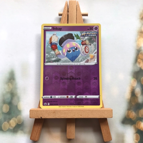 Thẻ hình Pokemon Inkay 069/198 - Lá bài lẻ Sword & Shield: Chilling Reign Common Reverse Holo tiếng Anh chính hãng