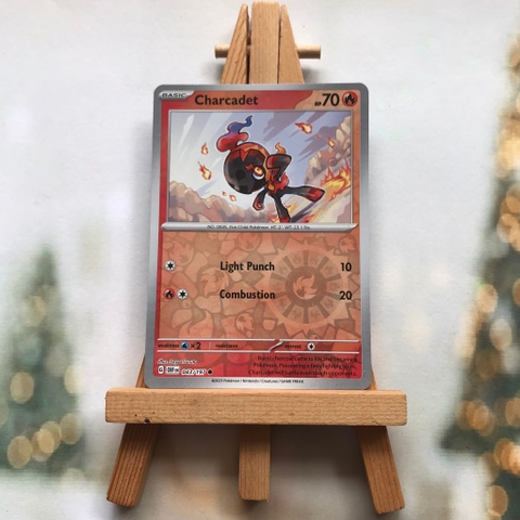 Thẻ hình Pokemon Charcadet 043/197 - Lá bài Scarlet & Violet: Obsidian Flames Common Reverse Holo tiếng Anh chính hãng