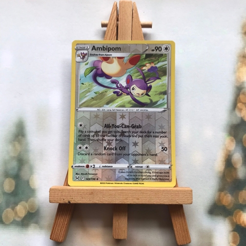 Thẻ hình Pokemon Ambipom 145/196 - Lá bài lẻ Sword & Shield: Lost Origin Uncommon Reverse Holo tiếng Anh chính hãng