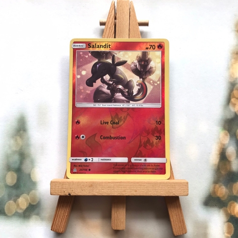 Thẻ hình Pokemon Salandit 25/156 - Lá bài lẻ Sun & Moon: Ultra Prism Common Reverse Holo tiếng Anh chính hãng