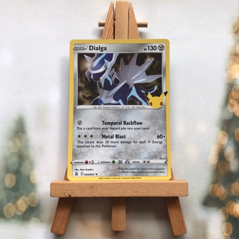 Thẻ hình Pokemon Dialga 20/25 - Lá bài lẻ 25th Celebrations Holo Rare tiếng Anh chính hãng