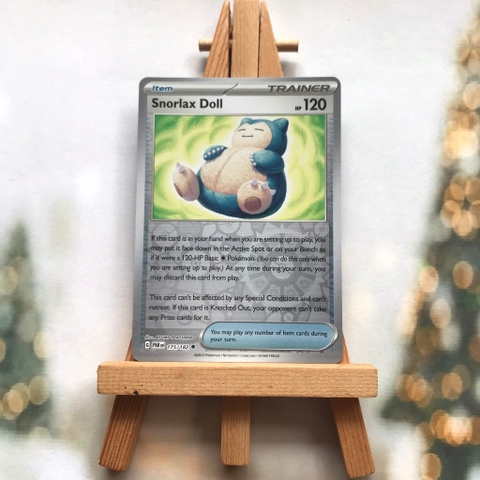 Thẻ hình Pokemon Snorlax Doll 175/182 - Lá bài lẻ Scarlet&Violet Paradox RiftUncommon Reverse Holo tiếng Anh chính hãng
